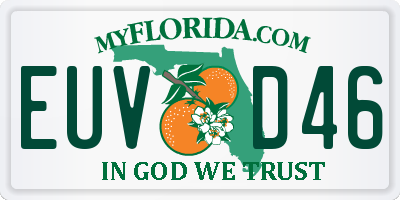 FL license plate EUVD46