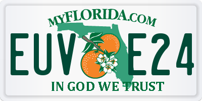 FL license plate EUVE24