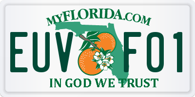 FL license plate EUVF01