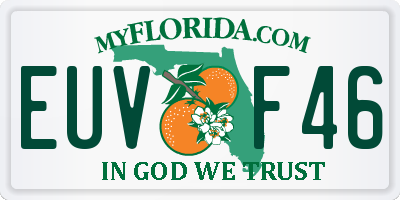 FL license plate EUVF46