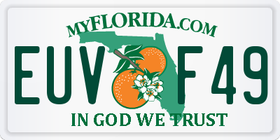 FL license plate EUVF49