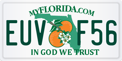 FL license plate EUVF56
