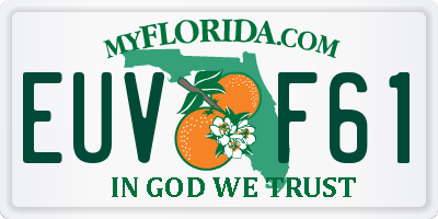 FL license plate EUVF61