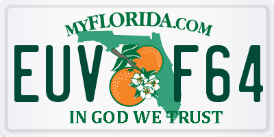 FL license plate EUVF64