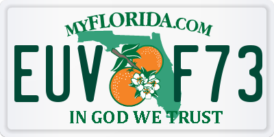 FL license plate EUVF73