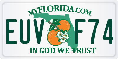 FL license plate EUVF74