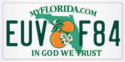 FL license plate EUVF84
