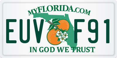 FL license plate EUVF91