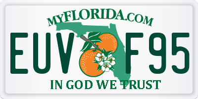 FL license plate EUVF95