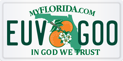 FL license plate EUVG00