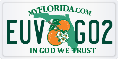 FL license plate EUVG02