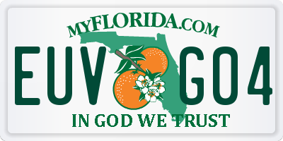 FL license plate EUVG04