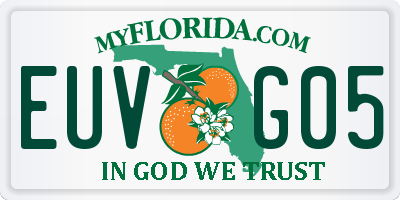 FL license plate EUVG05