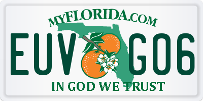 FL license plate EUVG06