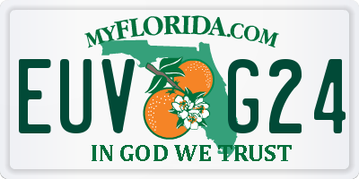 FL license plate EUVG24