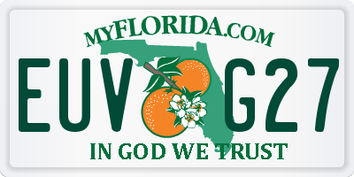 FL license plate EUVG27