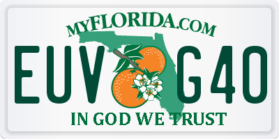 FL license plate EUVG40