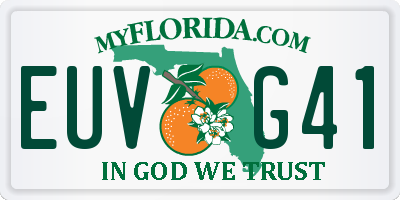 FL license plate EUVG41