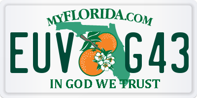 FL license plate EUVG43