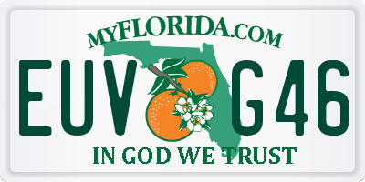 FL license plate EUVG46
