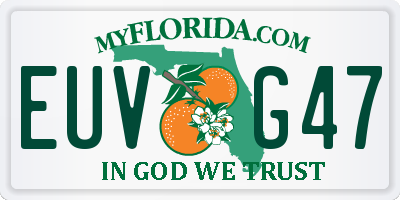 FL license plate EUVG47