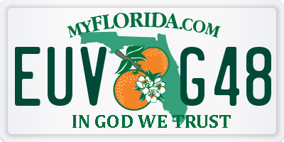 FL license plate EUVG48