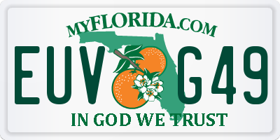 FL license plate EUVG49