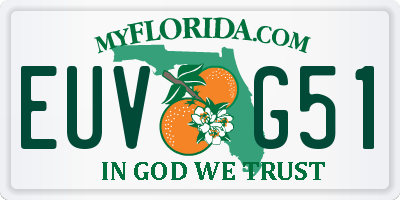 FL license plate EUVG51