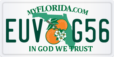FL license plate EUVG56