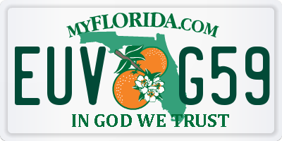 FL license plate EUVG59