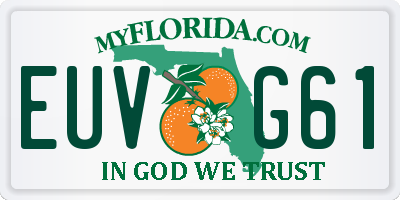 FL license plate EUVG61