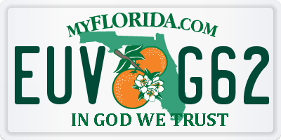FL license plate EUVG62