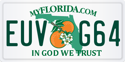 FL license plate EUVG64