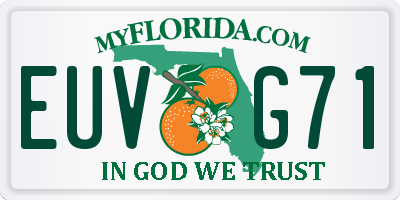 FL license plate EUVG71