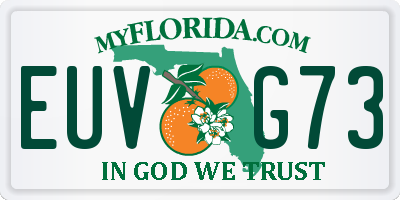 FL license plate EUVG73