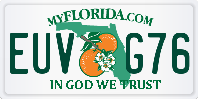 FL license plate EUVG76