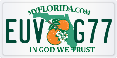 FL license plate EUVG77