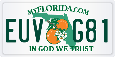 FL license plate EUVG81