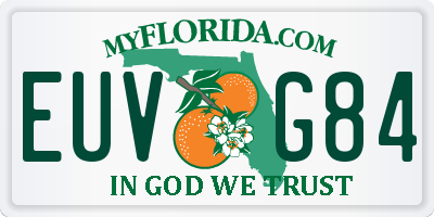 FL license plate EUVG84