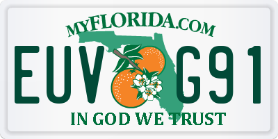 FL license plate EUVG91