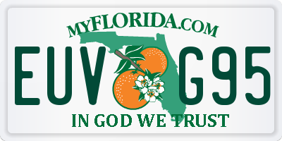FL license plate EUVG95