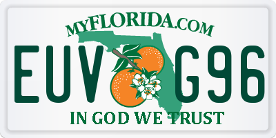 FL license plate EUVG96