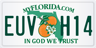 FL license plate EUVH14