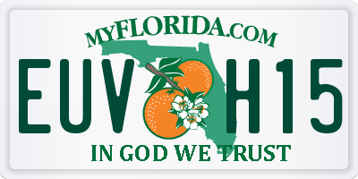 FL license plate EUVH15