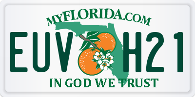 FL license plate EUVH21