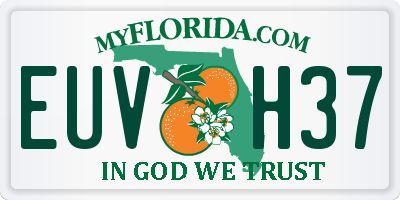 FL license plate EUVH37