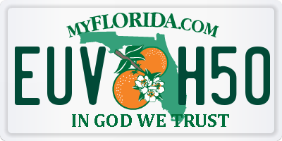FL license plate EUVH50