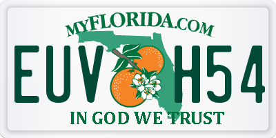 FL license plate EUVH54