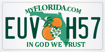 FL license plate EUVH57