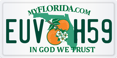 FL license plate EUVH59